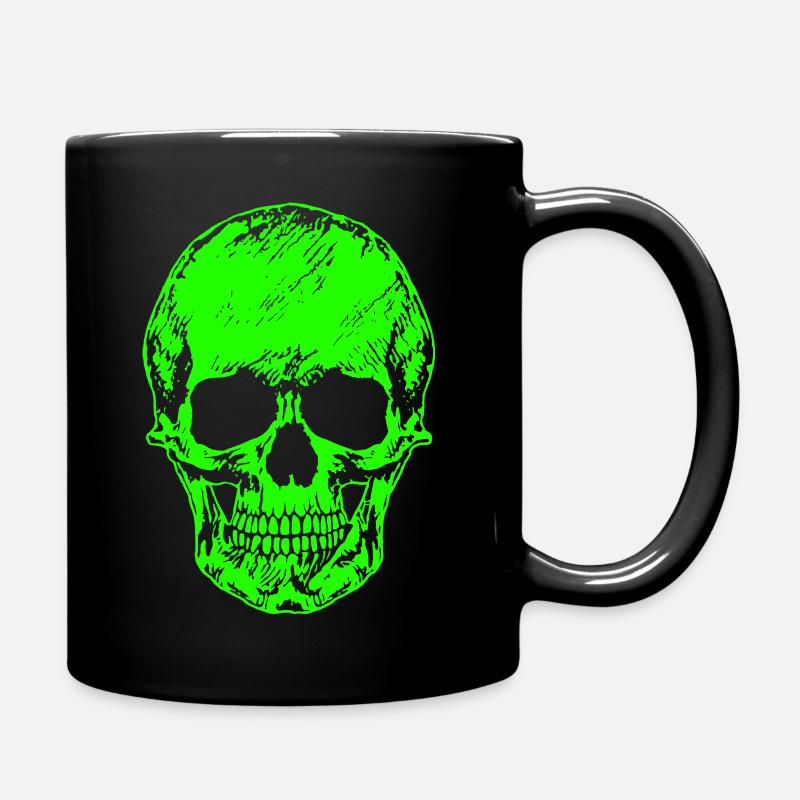 Skull Neongrün ACID Style - Tasse einfarbig - Schwarz