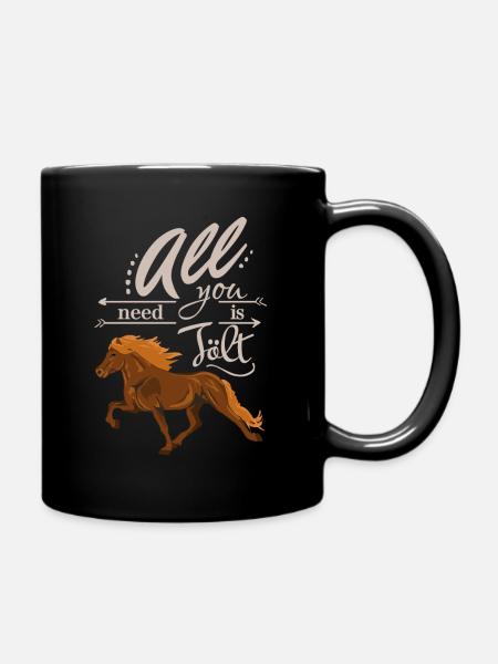 Dunkelfuchs Isländer: All you need is Tölt Lighter - Tasse einfarbig - Schwarz