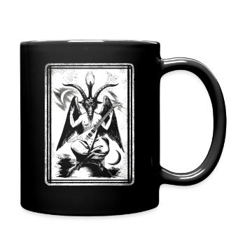 Der Weiße Pfeil von Baphomet - Tasse einfarbig - Schwarz - Rechts