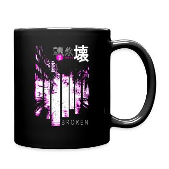 Vaporwave Japanese Aesthetic Tokyo Broken Soul - Mug uni - noir - Droite