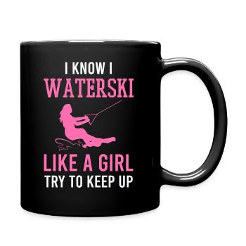 Ski nautique - Mug uni - noir - Droite