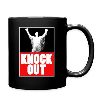 Boxen Boxer Knock Out Kampfsport Sportler Geschenk - Tasse einfarbig - Schwarz - Rechts