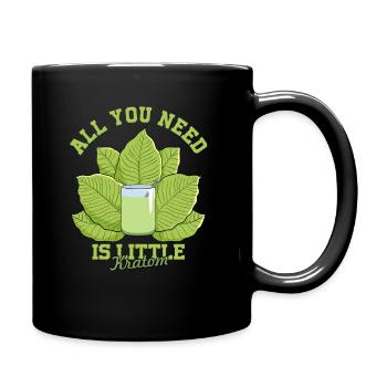 Kratom is all you need Mitragyna Speciosa - Tasse einfarbig - Schwarz - Rechts