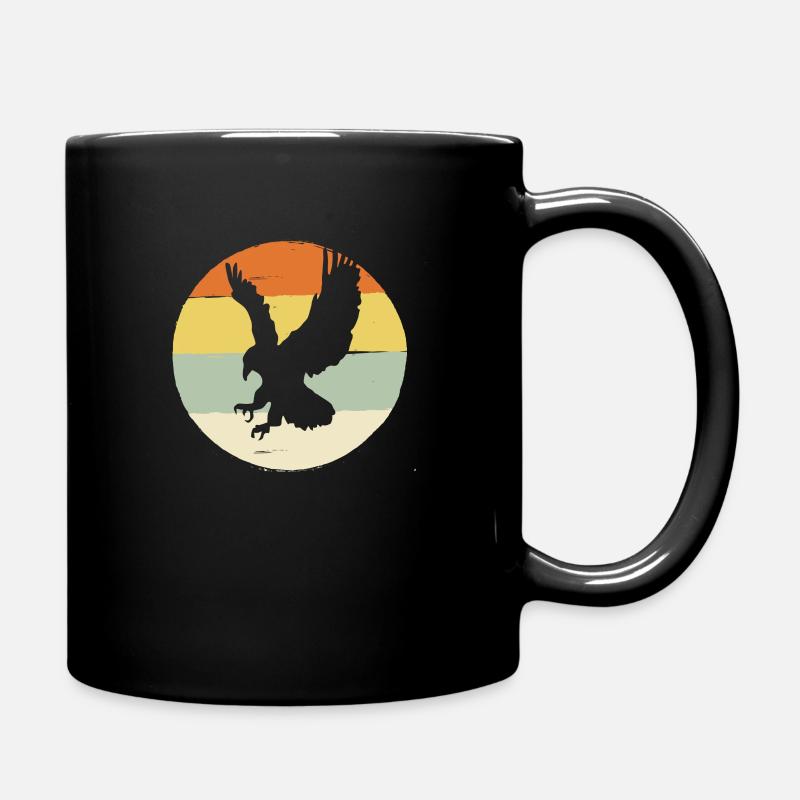 adler, vogel, geschenk, geschenkidee, feder, tier - Tasse einfarbig - Schwarz