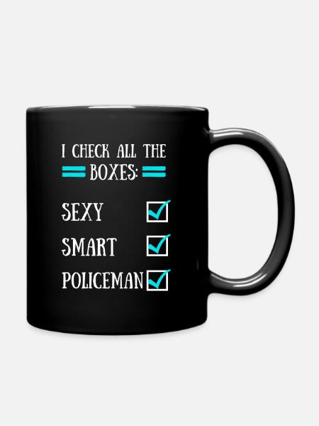 Polizist - Tasse einfarbig - Schwarz