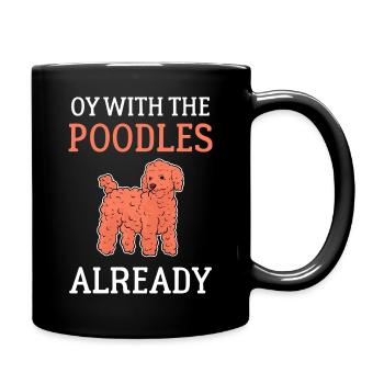 Poodle - Full Colour Mug - black - Right