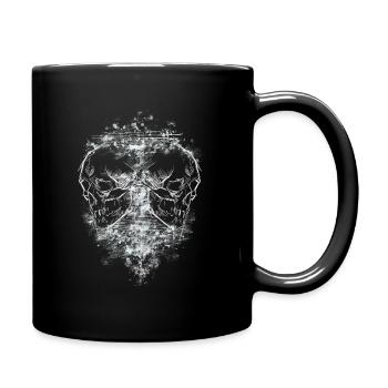 Skull Symmetrie - Tasse einfarbig - Schwarz - Rechts