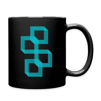 Square Illusion - Full Colour Mug - black - Right