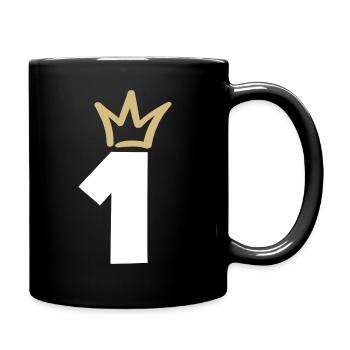 NUMMER EINS 1 Champion Krone - Tasse einfarbig - Schwarz - Rechts