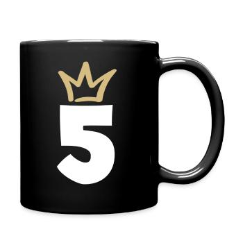NUMÉRO CINQ 5 Couronne - Mug uni - noir - Droite