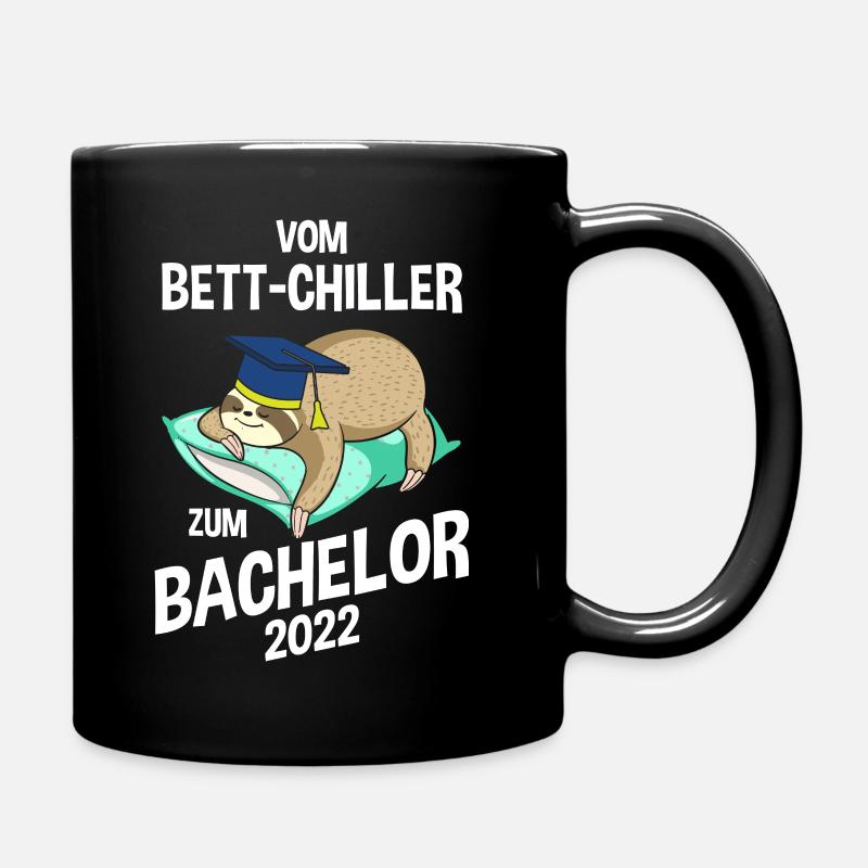Vom Bett-Chiller zum Bachelor 2022 Faultier - Tasse einfarbig - Schwarz