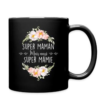 Maman super mamie - Mug uni - noir - Droite