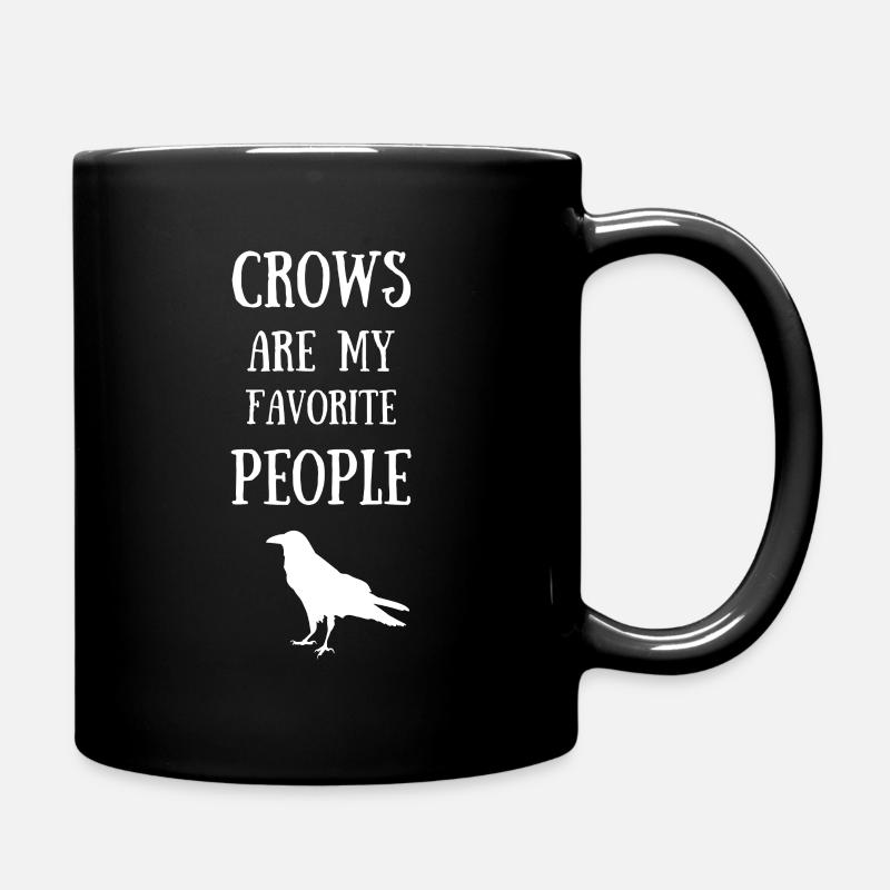 Rabe Vogel krähe schnabel fliegen geschenk - Tasse einfarbig - Schwarz