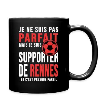 supporter foot Rennes club humour football rennais - Mug uni - noir - Droite