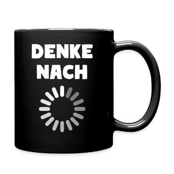 DENKE NACH - Tasse einfarbig - Schwarz - Rechts