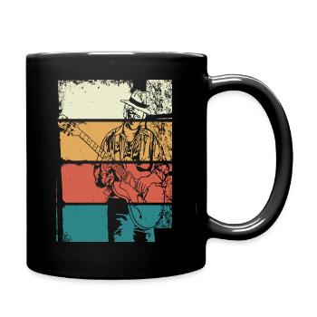 Guitariste de Blues Vintage - Mug uni - noir - Droite