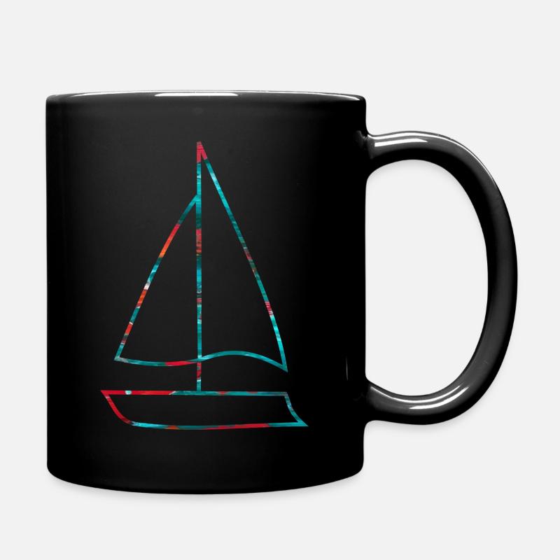 Bateau Voilier - Mug uni - noir