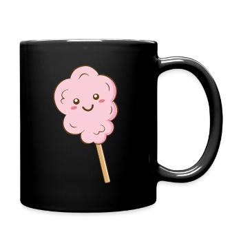 Zuckerwatte - Tasse einfarbig - Schwarz - Rechts