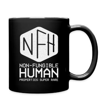 Non Fungible Human NFT Artist Creator Metaverse - Full Colour Mug - black - Right