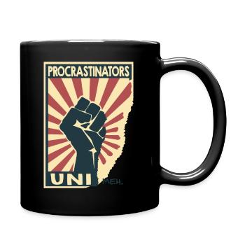 Prokrastinatoren uni... Meh - Tasse einfarbig - Schwarz - Rechts