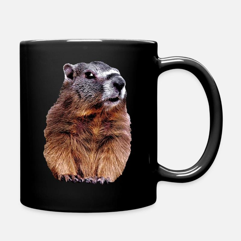 Murmeltier - Tasse einfarbig - Schwarz