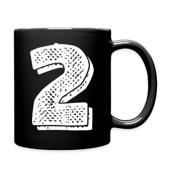 Numéro 2-2 ème anniversaire - Mug uni - noir - Droite