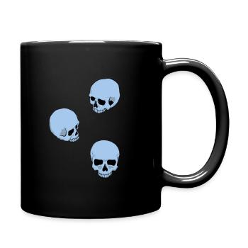 Pastell Skull ohne Hintergrund - Tasse einfarbig - Schwarz - Rechts
