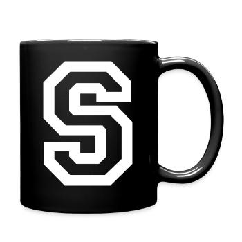 Lettre S - Mug uni - noir - Droite