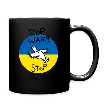 Arrêtez la guerre ! Arrêtez Poutine! - Mug uni - noir - Droite
