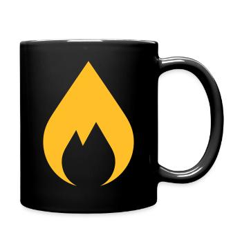 Symbole de feu - Mug uni - noir - Droite