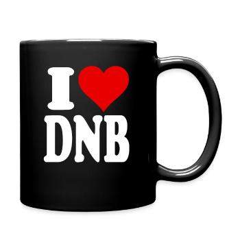 I LOVE DNB - Tasse einfarbig - Schwarz - Rechts