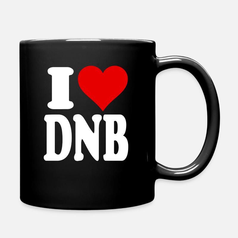 I LOVE DNB - Tasse einfarbig - Schwarz