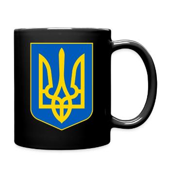 Armoiries de l’Ukraine Wappen Emblème Ukraine - Mug uni - noir - Droite