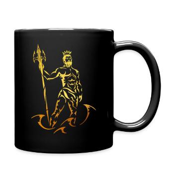 Sternzeichen Wassermann - Tasse einfarbig - Schwarz - Rechts
