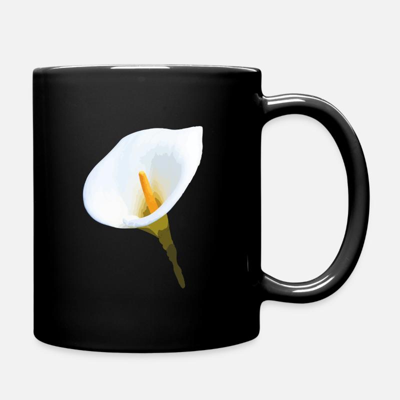 Calla, Aronstab - Full Colour Mug - black