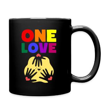 Un seul amour - Mug uni - noir - Droite