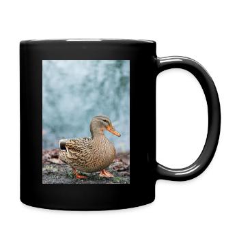 Ente - Tasse einfarbig - Schwarz - Rechts