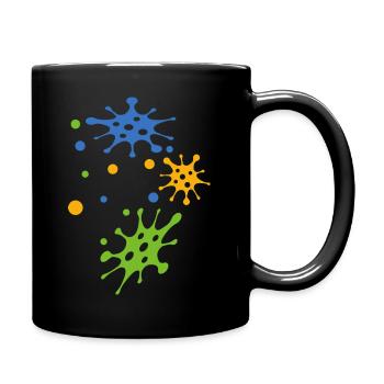 Virus Bactérie Variole du singe Cellule Corona colorée - Mug uni - noir - Droite