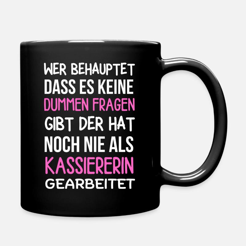 Kassiererin Spruch Verkäuferin im Einzelhandel - Tasse einfarbig - Schwarz