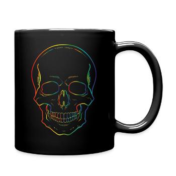 Totenkopf - Tasse einfarbig - Schwarz - Rechts