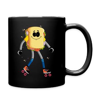 Rollerskaten Rollerskater Skaten Sandwich Pain - Mug uni - noir - Droite