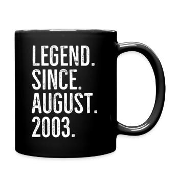 Legende seit August 2003 - Tasse einfarbig - Schwarz - Rechts