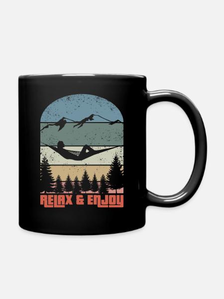 Relax & Enjoy - Full Colour Mug - black