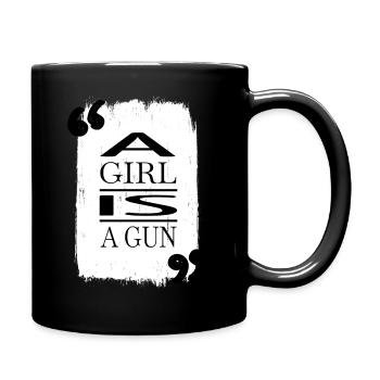 gift girl female black smash the patriarchy - Full Colour Mug - black - Right