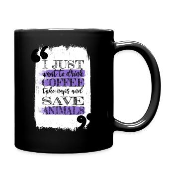addicted valentines day fun morning cute tired - Full Colour Mug - black - Right
