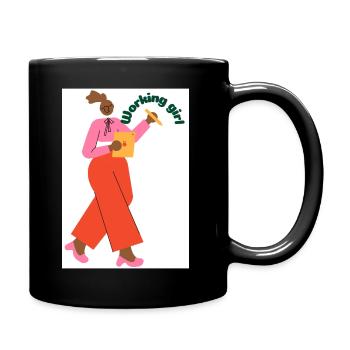 Working girl - Full Colour Mug - black - Right