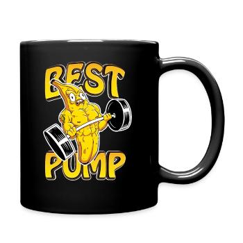 Training Pumps Banana Best Pump Gym Gift - Full Colour Mug - black - Right