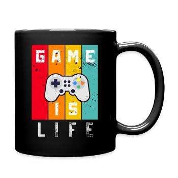 Jouer au jeu, c’est ma vie - Mug uni - noir - Droite