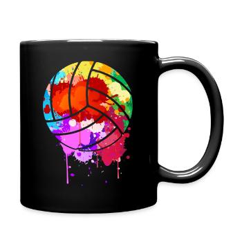 conception d’éclaboussures de volley-ball pour un amateur de volley-ball - Mug uni - noir - Droite