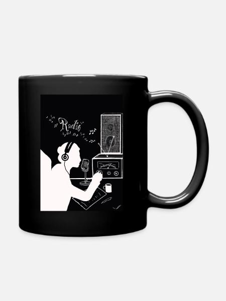 Radio Old school - Tasse einfarbig - Schwarz